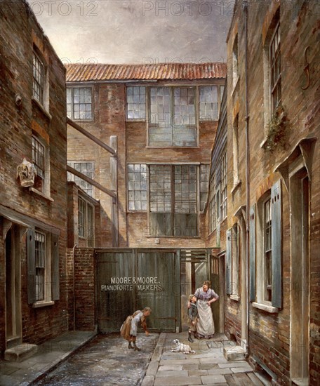 Newnham's Place, Bishopsgate, 1890-1891. Artist: Walter Riddle