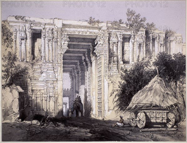 Gateway at Seringham (sic). Artist: Thomas Colman Dibdin