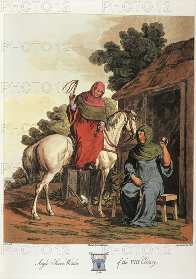 'Anglo Saxon Women of the VIII Century', 1814. Artist: Charles Hamilton-Smith