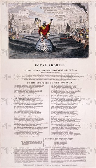 Purity of the River Thames, 1832. Artist: George Cruikshank