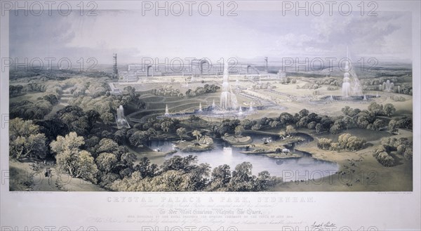 Crystal Palace, Sydenham, London, 1854. Artist: Jonathan Needham