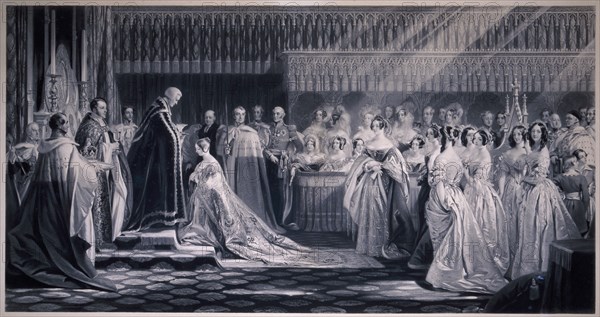 Queen Victoria's Coronation, 1838. Artist: Samuel Cousins