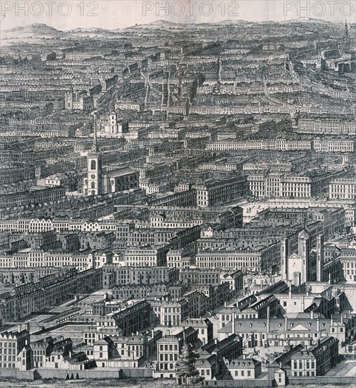 Panoramic view of London, 1720. Artist: Johannes Kip