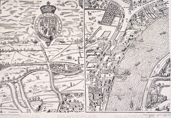 'Agas' Map of London, c1561. Artist: Unknown