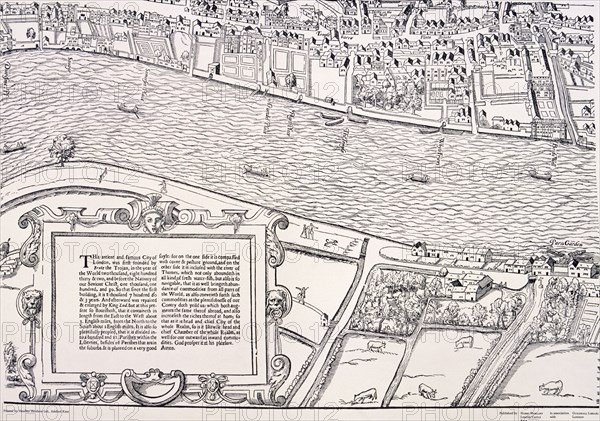 'Agas' Map of London, c1561. Artist: Unknown