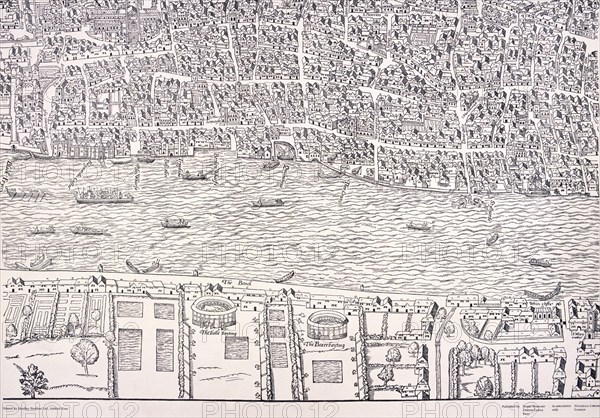 'Agas' Map of London, c1561. Artist: Unknown