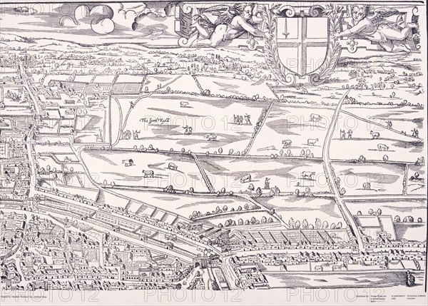 'Agas' Map of London, c1561. Artist: Unknown