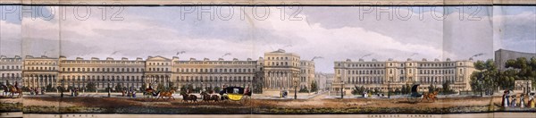 Panoramic view of the area around Regent's Park, London, 1831. Artist: Anon