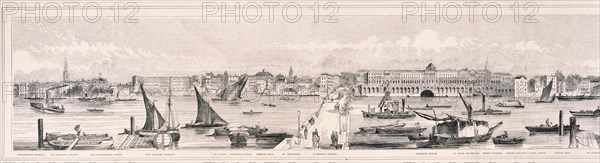Panoramic view of London, 1844. Artist: Henry Vizetelly
