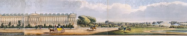 Panoramic view of the area around Regent's Park, London, 1831. Artist: Anon