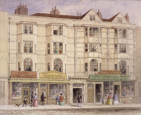 Aldersgate Street, London, (1851?) Artist: Thomas Hosmer Shepherd