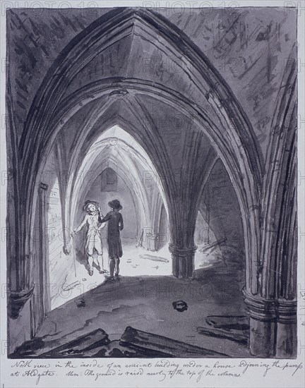 St Michael's Crypt, Aldgate, London, 1784. Artist: John Carter