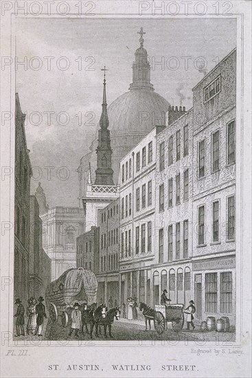 St Augustine, Watling Street, London, c1830. Artist: S Lacey