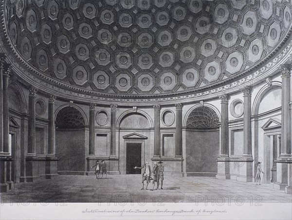 Bank of England, Threadneedle Street, London, c1790. Artist: Thomas Malton II