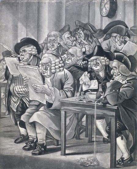 Stockjobbers at the Stock Exchange, Bartholomew Lane, London, c1795. Artist: Anon