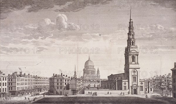 St Bride, London, 1753. Artist: James B Allen