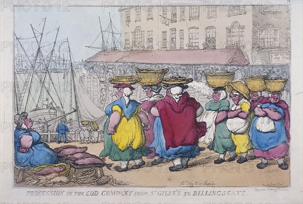 'Procession of the Cod Company from St Giles's to Billingsgate', 1810. Artist: Anon