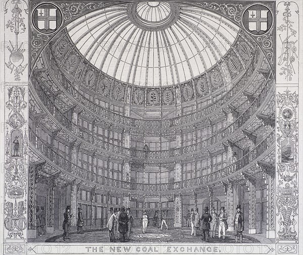 Coal Exchange, London, 1849. Artist: Anon