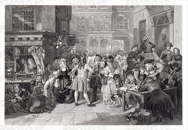 Change Alley, London, 1853. Artist: John Carter