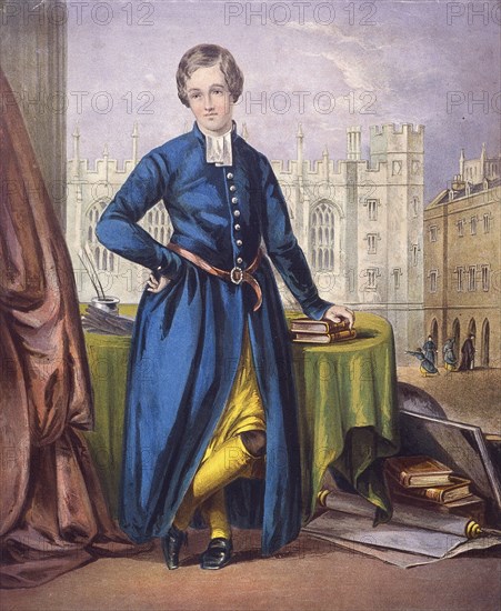 Christ's Hospital pupil, city of London, 1854. Artist: Anon