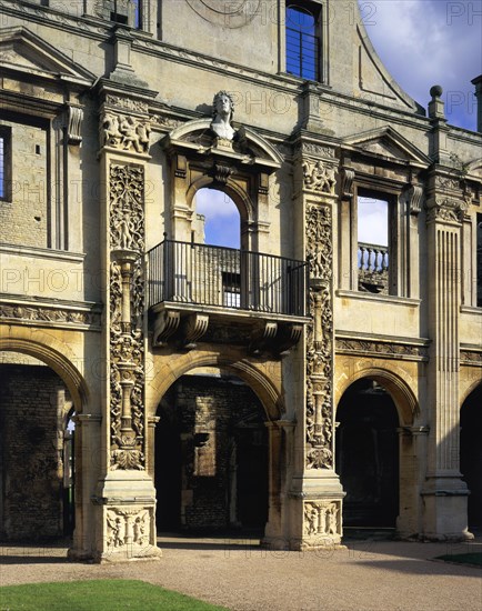 North side of the inner court, Kirby Hall, Northamptonshire, 1993