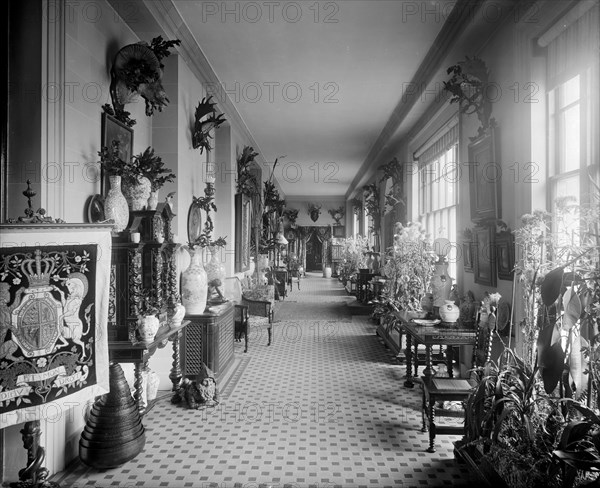 The entrance hall at the White Lodge, Richmond Park, London, 1892