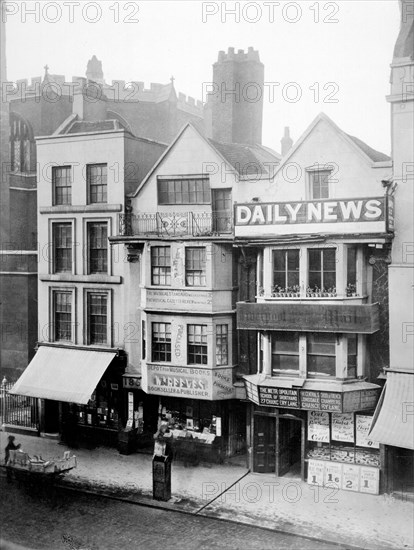 17th-century houses Fleet Street, London, 1884