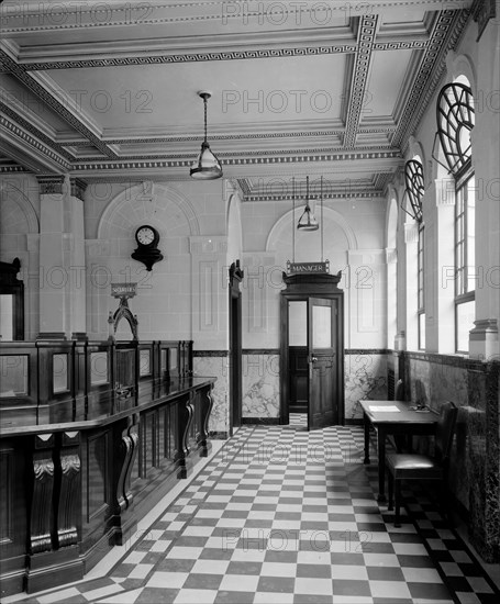 The main banking hall at the National Bank, Baker Street, Westminster, London, 1926