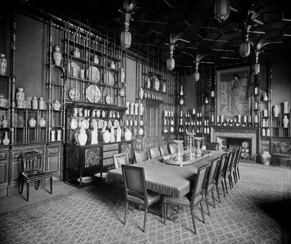 The 'Peacock Room' in 49 Princes Gate, Westminster, London, 1892