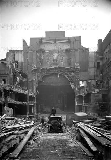 Demolition of the Alhambra Theatre in Leicester Square, London, 1936