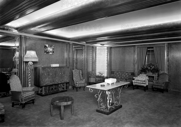 Reception room at the Odeon cinema, Leicester Square, London, 1937