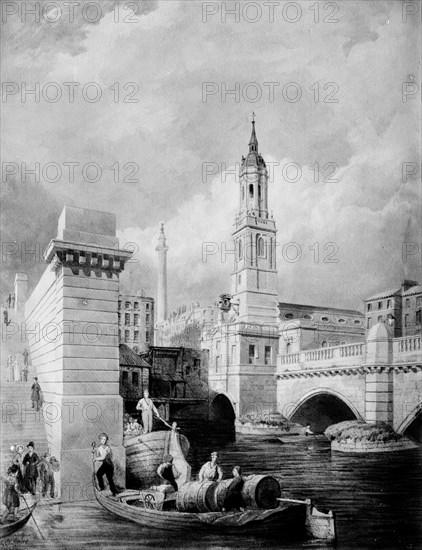 London Bridge and Church of St Magnus the Martyr, London