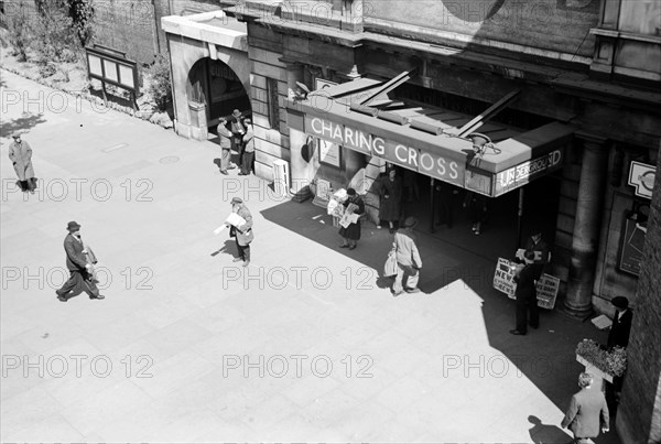 Entrance to Charing Cross Tube Station, London, c1945-c1965