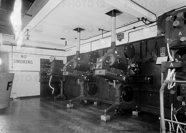 Projection box at the Odeon, Haverstock Hill, London, c1934