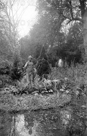 Classical statue, Park Place, Remenham, Oxfordshire, c1900