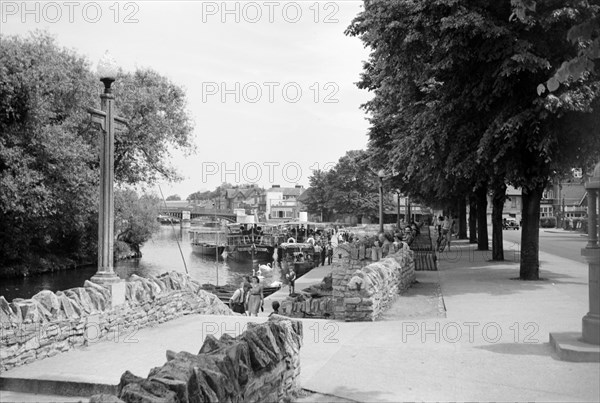 View along the River Thames at Windsor, Berkshire, c1945-c1965