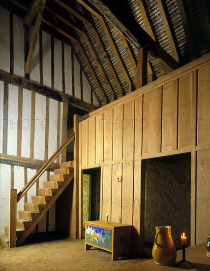 Interior of the Medieval Merchant's House, French Street, Southampton, Hampshire, 1988