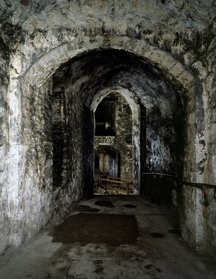 Passage in the thickness of the walls at Dover Castle, Kent, 1997