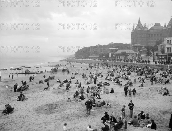 Wallesey beach at New Brighton, Wirral, Merseyside, 1933