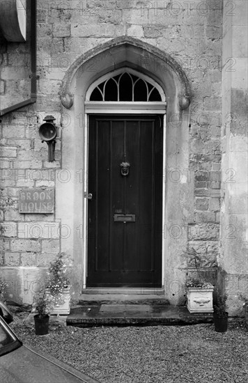 A Tudor-style doorway at Brook House, Station Yard, Steventon, Oxfordshire, 1999