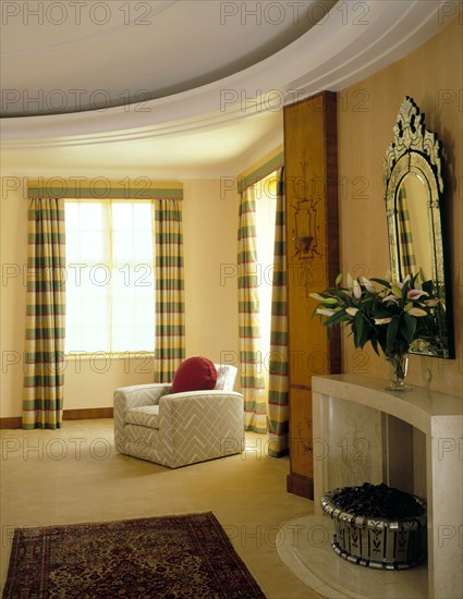 Virginia Courtauld's bedroom at Eltham Palace, Greenwich, London, 1999