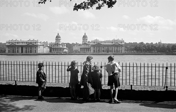 Children by the River Thames, London, c1945-c1965