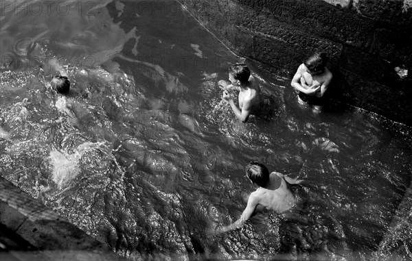 Boys swimming in the Thames, London, c1945-c1965