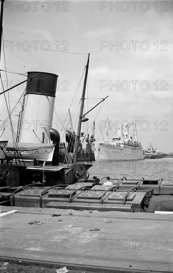 Shipping in Tilbury Docks, Essex, c1945-c1965