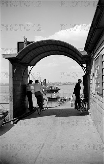 Waiting for the ferry, Greenhithe, Kent, c1945-c1965