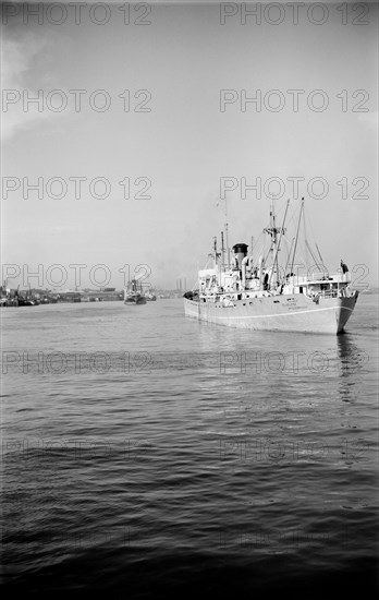 Shipping in Gravesend Reach on the River Thames, c1945-c1965