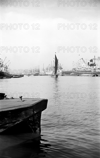 Shipping in the Royal Albert Dock, Canning Town, London, c1945-c1965