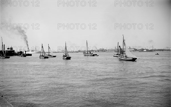A flotilla of bawley boats, c1945-c1965