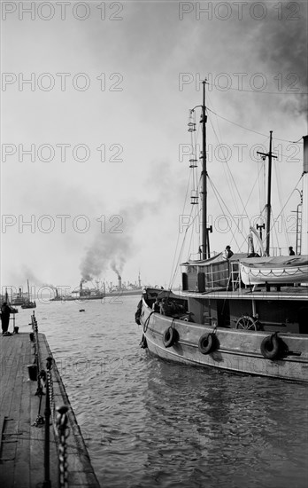 Shipping on the River Thames at Gravesend Reach, Kent, c1945-c1965