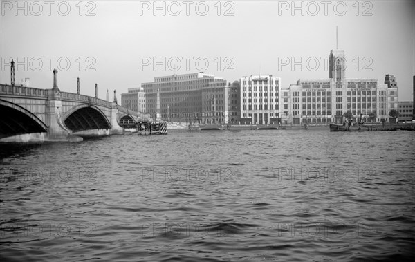 The Albert Embankment and Lambeth Bridge, London, c1950-c1965